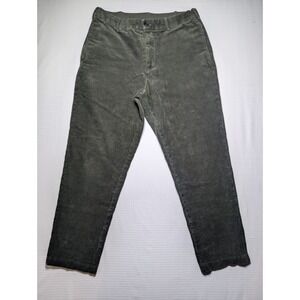 Uniqlo Corduroy Pants Olive Green Straight Leg Minimal Casual Mens M 30–33